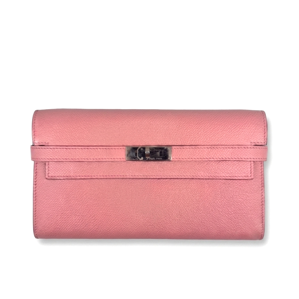 HERMES - Kelly Wallet Long - Rose Confetti - ⬜︎R Stamp:2014