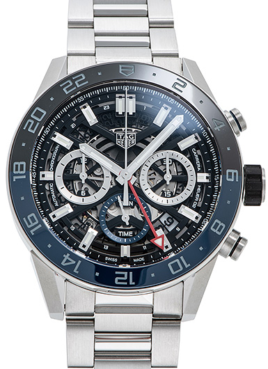 Carrera Calibre HEUER02 Chronograph GMT / Ref.CBG2A1Z.BA0658 / グレー