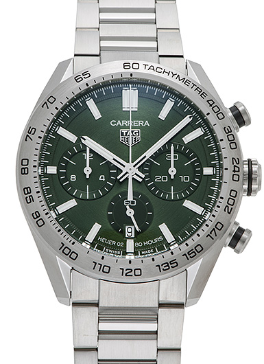 Carrera Sports Chronograph Calibre HEUER02 / Ref.CBN2A10.BA0643 / グリーン